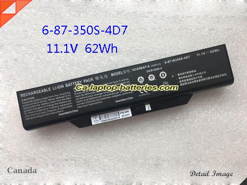 Genuine CLEVO N350DW Battery For laptop 5590mAh, 62Wh , 11.1V, Black , Li-ion