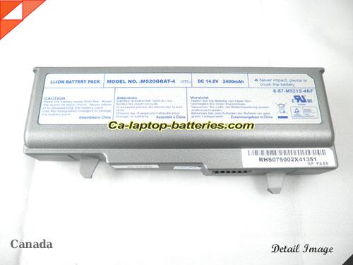 CLEVO 6-87-M521S-4KF Battery 2400mAh 14.8V Sliver Li-ion
