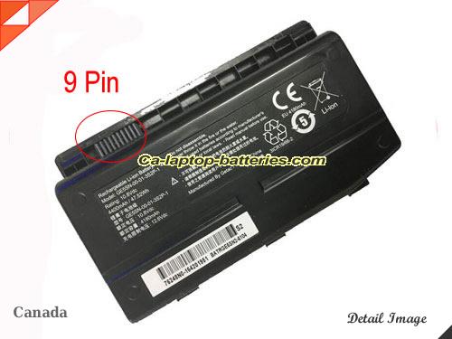 Genuine MECHREVO X6Ti-H Battery For laptop 4400mAh, 47.52Wh , 10.8V, Black , Li-ion