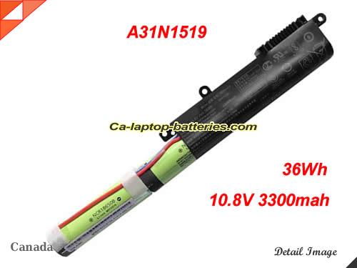 ASUS X540UV-GQ005 Replacement Battery 2600mAh, 29Wh  10.8V Black Li-ion