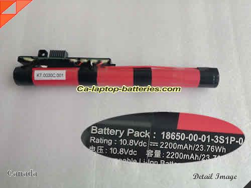 ACER 18650-00-01-3S1P-0 Battery 2200mAh, 23.76Wh  10.8V Black Li-ion