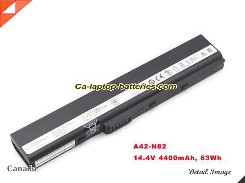 ASUS N82JV-VX020V Replacement Battery 4400mAh 14.4V Black Li-ion
