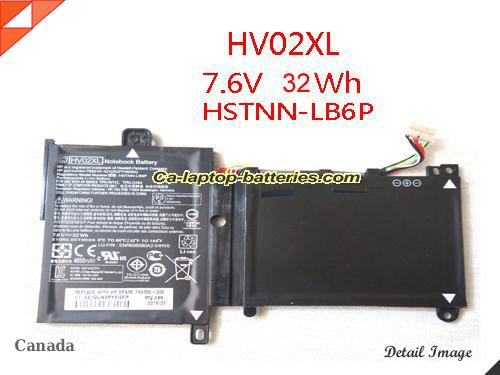 Genuine HP X360 310 G2(P0B82UT) Battery For laptop 32Wh, 7.6V, Black , Li-ion