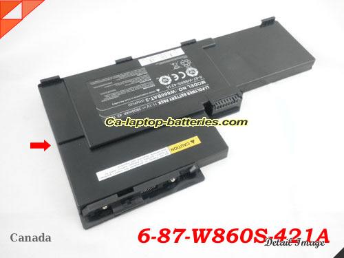 CLEVO 6-87-W860BAT-3 Battery 3800mAh 11.1V Black Li-Polymer