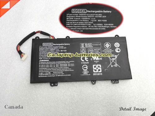 Genuine HP Envy 17-U294CL Battery For laptop 3450mAh, 11.55V, Black , Li-ion