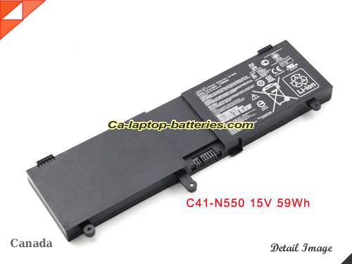 Genuine ASUS N550JK-CN167D Battery For laptop 4000mAh, 59Wh , 14.8V, Black , Li-Polymer