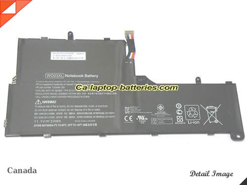 HP WOO3XL Battery 33Wh 11.1V Black Li-ion