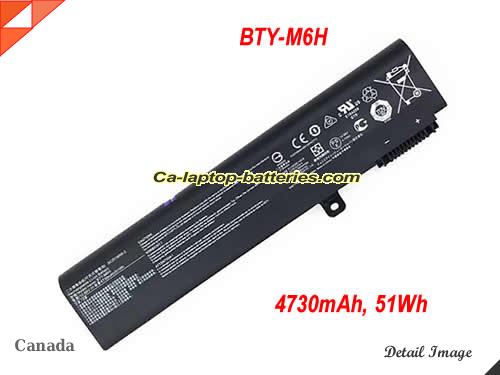 Genuine MSI GE62VR 6RF-010CN Battery For laptop 4730mAh, 51Wh , 10.86V, Black , Li-ion