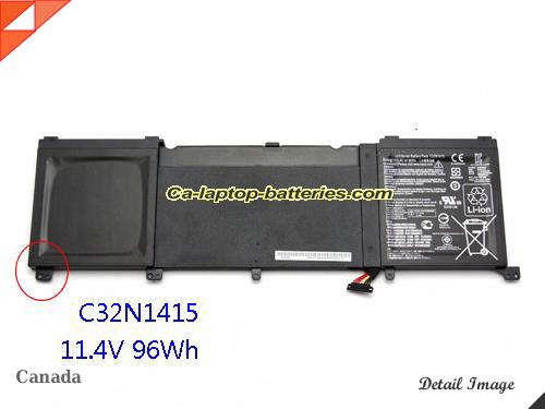 Genuine ASUS ROG G501VW Battery For laptop 8420mAh, 96Wh , 11.4V, Black , Li-ion