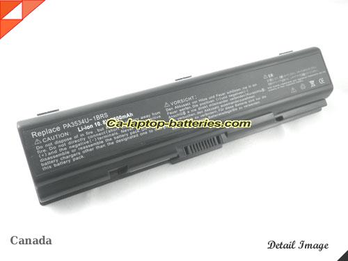 TOSHIBA PSLSOA-033002 Replacement Battery 6600mAh 10.8V Black Li-ion