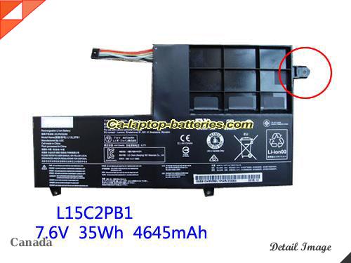 Genuine LENOVO Yoga 510-14AST(80S9) Battery For laptop 4610mAh, 35Wh , 7.6V, Black , Li-ion