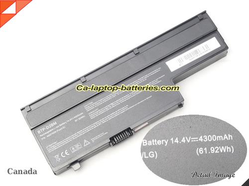 Genuine MEDION WIM2180 Battery For laptop 4300mAh, 14.4V, Black , Li-ion