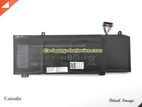 Genuine DELL Alienware M17 P37E Battery For laptop 3750mAh, 60Wh , 15.2V, Black , Li-Polymer