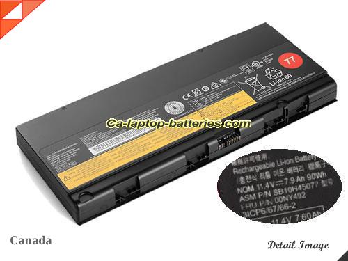 Genuine LENOVO ThinkPad P51 20HHA005CD Battery For laptop 7600mAh, 90Wh , 7.6Ah, 11.4V, Black , Li-ion