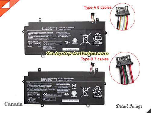 Genuine TOSHIBA Port166 Z30-B-00X Battery For laptop 3380mAh, 52Wh , 14.8V, Black , Li-ion