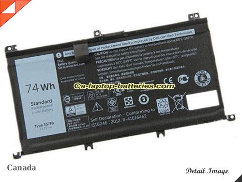 Genuine DELL INS15PD-2548B Battery For laptop 74Wh, 11.1V,  , Li-ion