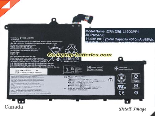 LENOVO L19D3PF1 Battery 4010mAh, 45Wh  11.4V Black Li-Polymer