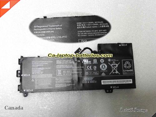 Genuine LENOVO IdeaPad 510S-13ISK (80SJ) Serie Battery For laptop 4610mAh, 35Wh , 7.6V, Black , Li-Polymer