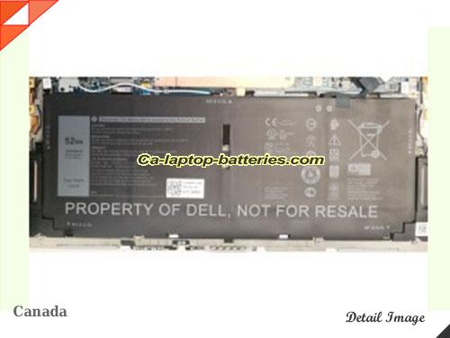 Genuine DELL XPS 13 9300 Battery For laptop 6500mAh, 52Wh , 7.6V, Black , Li-Polymer