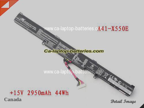 Genuine ASUS F751LX-T4028H Battery For laptop 2950mAh, 44Wh , 15V, Black , Li-ion