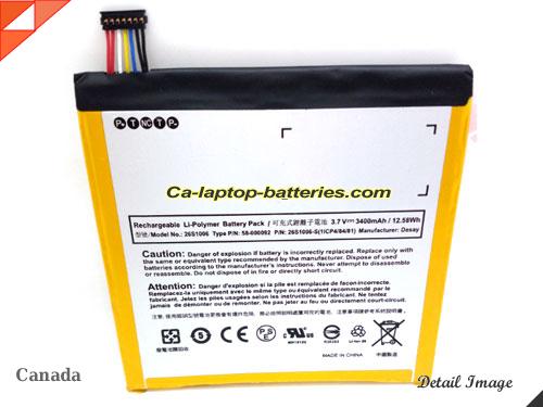 Genuine AMAZON Fire HD 6 Kids 7 Battery For laptop 3400mAh, 12.58Wh , 3.7V, Sliver , Li-ion