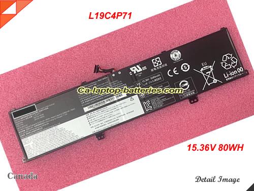 Genuine LENOVO ThinkPad P1 Gen 3-20TH0002PB Battery For laptop 5235mAh, 80Wh , 15.36V, Black , Li-Polymer