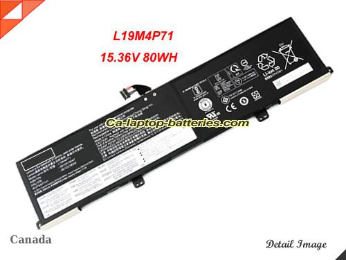 Genuine LENOVO ThinkPad P1 Gen 3-20TH000KRK Battery For laptop 5235mAh, 80Wh , 15.36V, Black , Li-Polymer