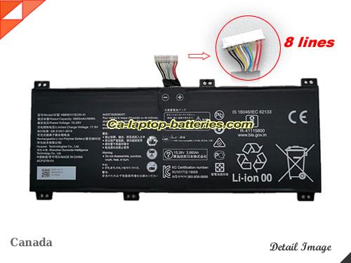 Genuine HUAWEI V700 Battery For laptop 3665mAh, 56Wh , 15.28V, Black , Li-Polymer