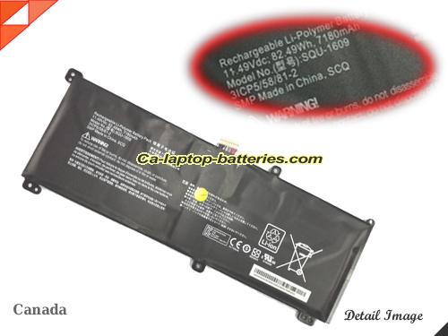 Genuine SCHENKER XMG Core 15 Battery For laptop 7180mAh, 72.49Wh , 11.49V, Black , Li-ion