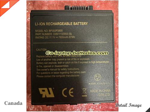 Genuine GETAC A790 Battery For laptop 7800mAh, 87Wh , 11.1V, Black , Li-ion