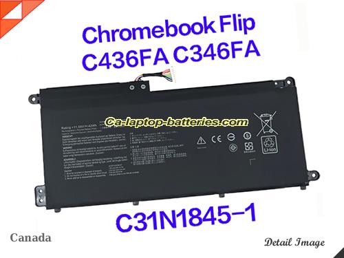 Genuine ASUS Chromebook Flip C436-E10097 Battery For laptop 3640mAh, 42Wh , 11.55V, Black , Li-Polymer