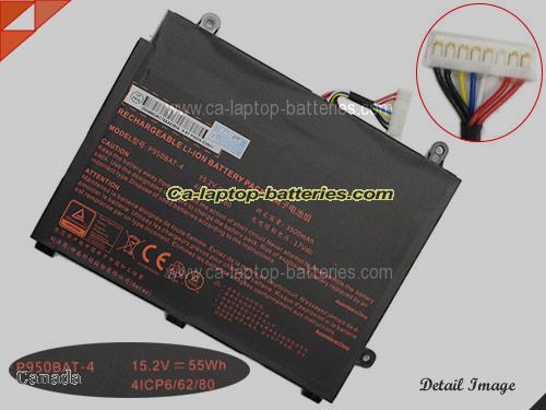 Genuine AFTERSHOCK PRIME-15 P950HP6 Battery For laptop 3500mAh, 55Wh , 15.2V, Black , Li-ion