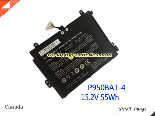 Genuine AFTERSHOCK P950RF Battery For laptop 3500mAh, 55Wh , 15.2V, Black , Li-ion