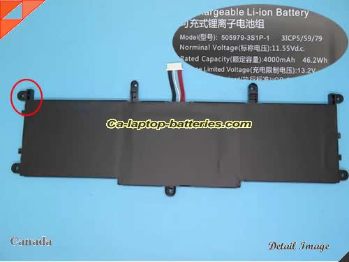 Genuine CHUWI Corebook X CWI529 Battery For laptop 4000mAh, 46.2Wh , 11.55V, Black , Li-ion