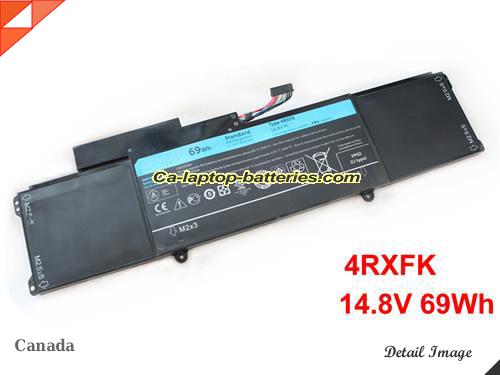 Genuine DELL 421x-1046 Battery For laptop 69Wh, 14.8V, Black , Li-ion