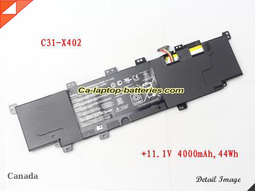 Genuine ASUS VivoBook S400E-CA039H Battery For laptop 4000mAh, 44Wh , 11.1V, Black , Li-Polymer