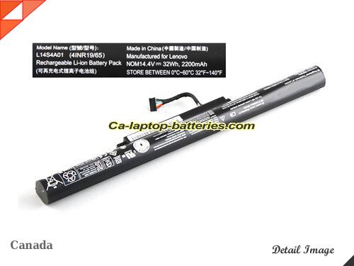 Genuine LENOVO IdeaPad 500-15ISK-80NT007HUS Battery For laptop 2200mAh, 32Wh , 14.4V, Black , Li-ion