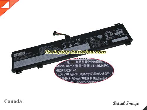 Genuine LENOVO Legion 5 15ARH05 82B500F1FR Battery For laptop 5350mAh, 80Wh , 15.36V, Black , Li-Polymer