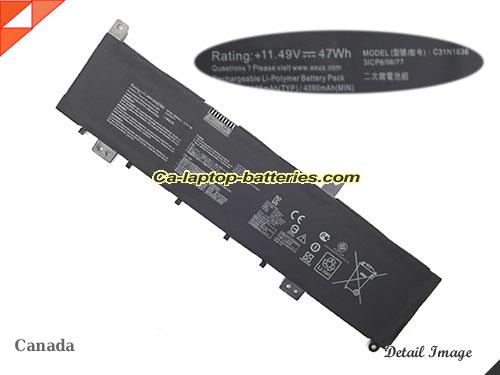 ASUS N580GD-DB74 Replacement Battery 4165mAh, 47Wh  11.49V Black Li-Polymer