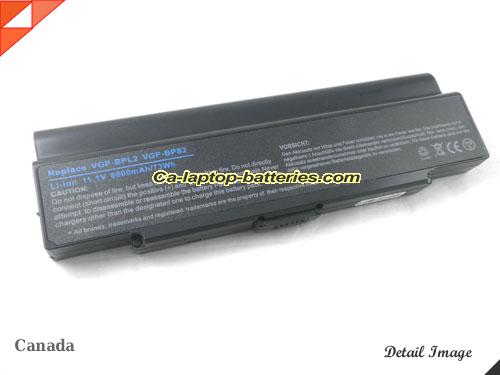 SONY VAIO VGN-AR80PS Replacement Battery 6600mAh 11.1V Black Li-ion