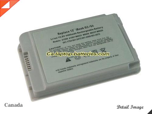 APPLE iBook G3 12 M8758Y/A Replacement Battery 5200mAh 11.1V Grey Li-ion