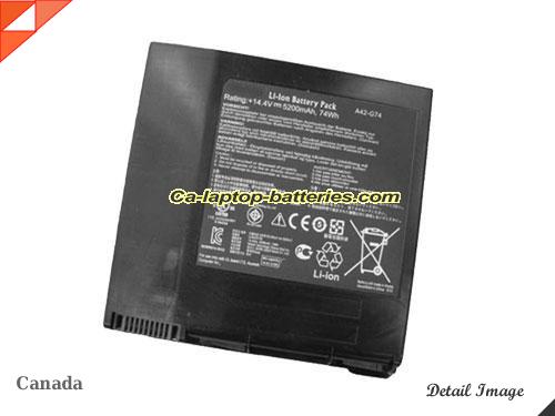 Genuine ASUS G74SX-A1 Battery For laptop 5200mAh, 74Wh , 14.4V, Black , Li-ion