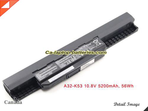 Genuine ASUS K53SJ Battery For laptop 5200mAh, 10.8V, Black , Li-ion