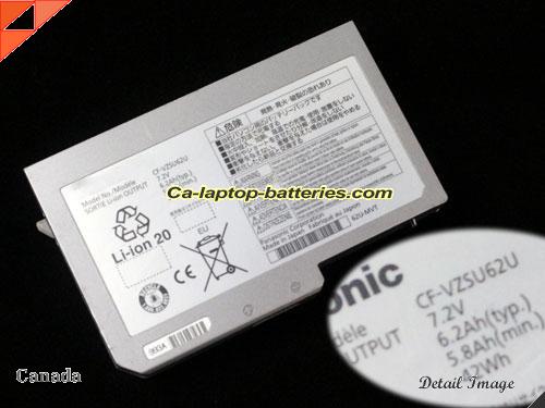 Genuine PANASONIC CF-N10 Battery For laptop 5800mAh, 42Wh , 6.2Ah, 7.2V, Silver , Li-ion