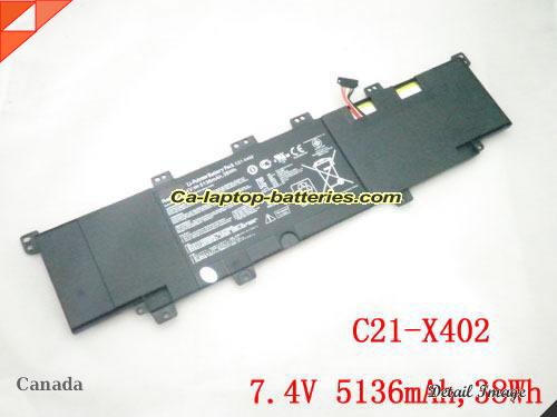 Genuine ASUS S400 Battery For laptop 5136mAh, 38Wh , 7.4V, Black , Li-Polymer