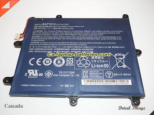 Genuine ACER Tab A200 Battery For laptop 3280mAh, 24Wh , 7.4V, Black , Li-Polymer