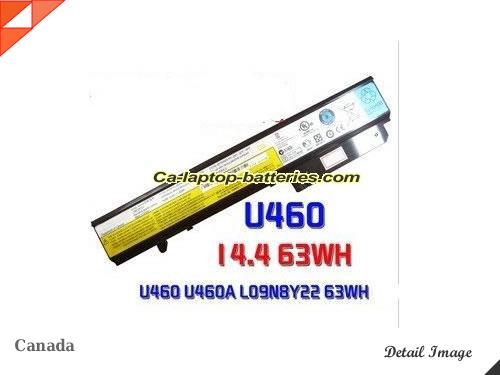 Genuine LENOVO IdeaPad U460 Battery For laptop 63Wh, 14.4V,  , Li-ion