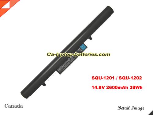 HASEE SQU-1201 Battery 2600mAh, 38Wh  14.8V Black Li-ion
