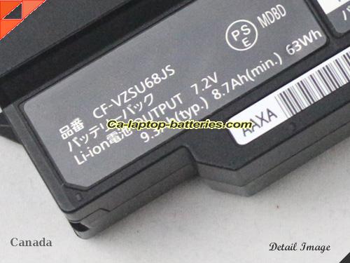 Genuine PANASONIC CF-J9 Battery For laptop 9300mAh, 63Wh , 8.7Ah, 7.2V, Black , Li-ion