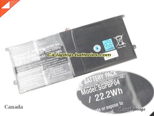 SONY SGPBP04 Battery 6000mAh, 22.2Wh  3.7V Black LITHIUM ION